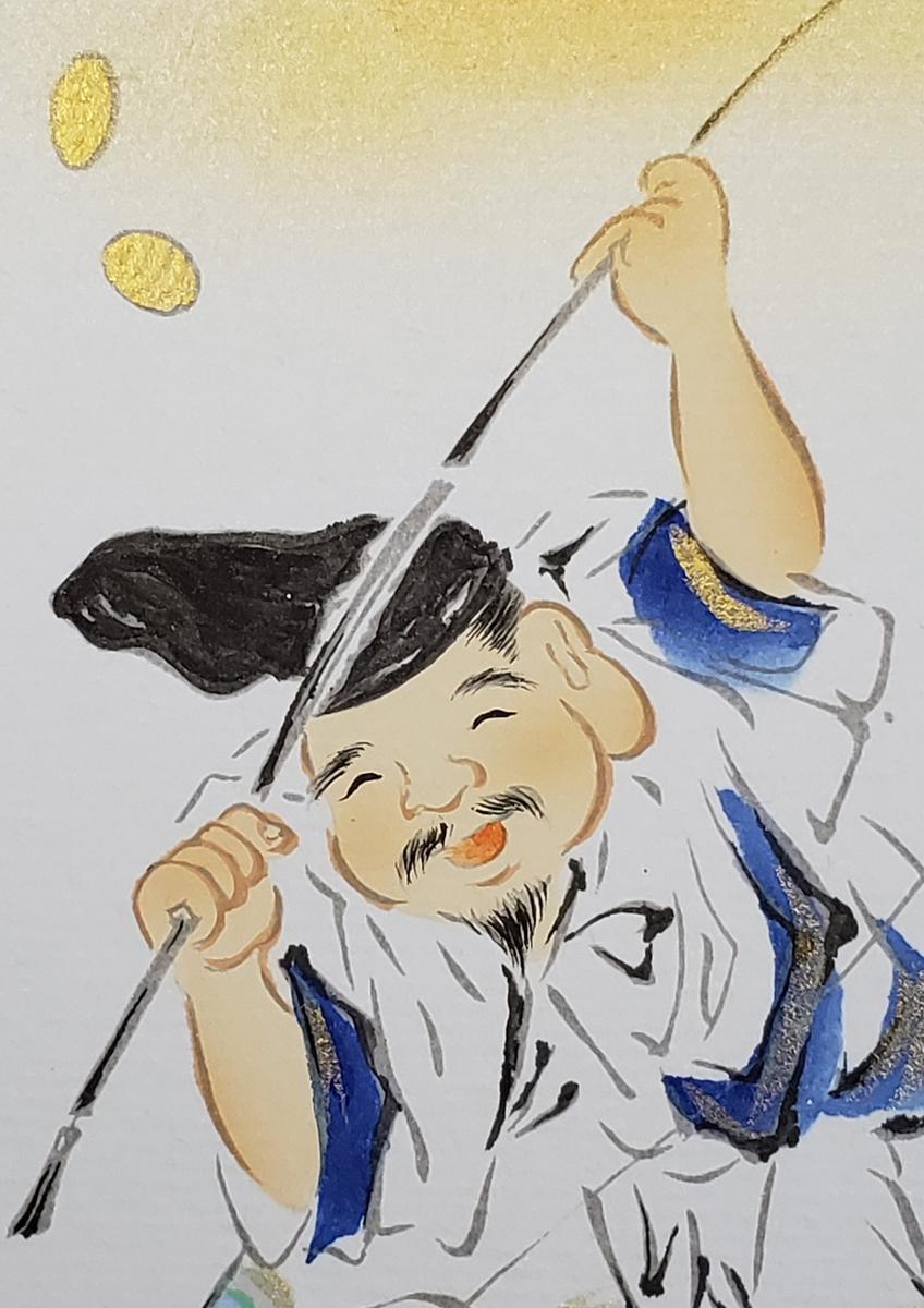 色紙 恵比寿大黒 手描き | アートギャラリーLien